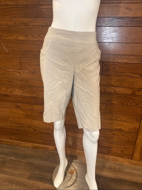 Tribal Pants - Tribal Light Beige Pull-On Bermuda Shorts